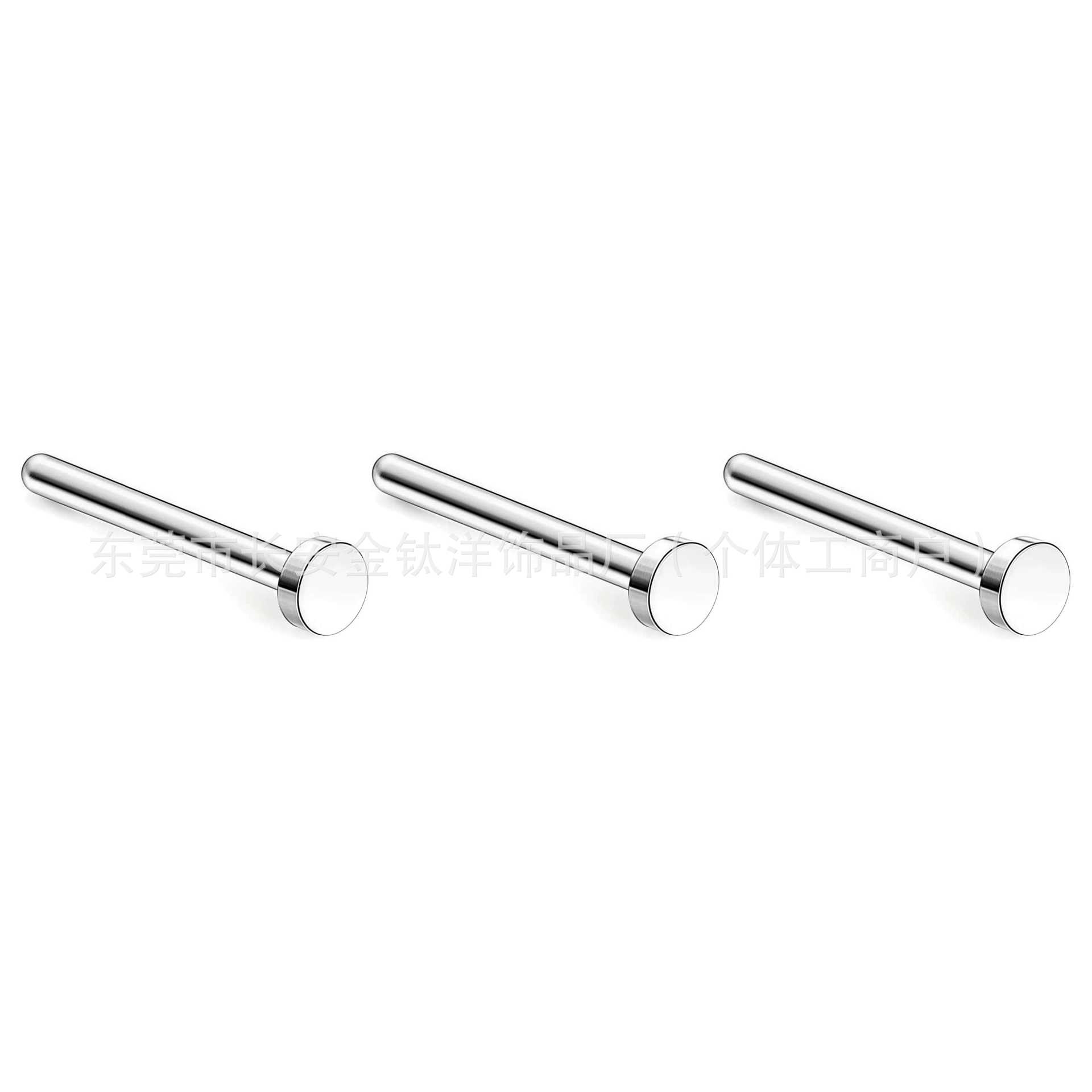 F136 Titanium Round Cake Pin L-Shaped 7-Shaped Lip Nail Nose Ring Septum Piercing Jewelry 0.8x7mm - Image 2