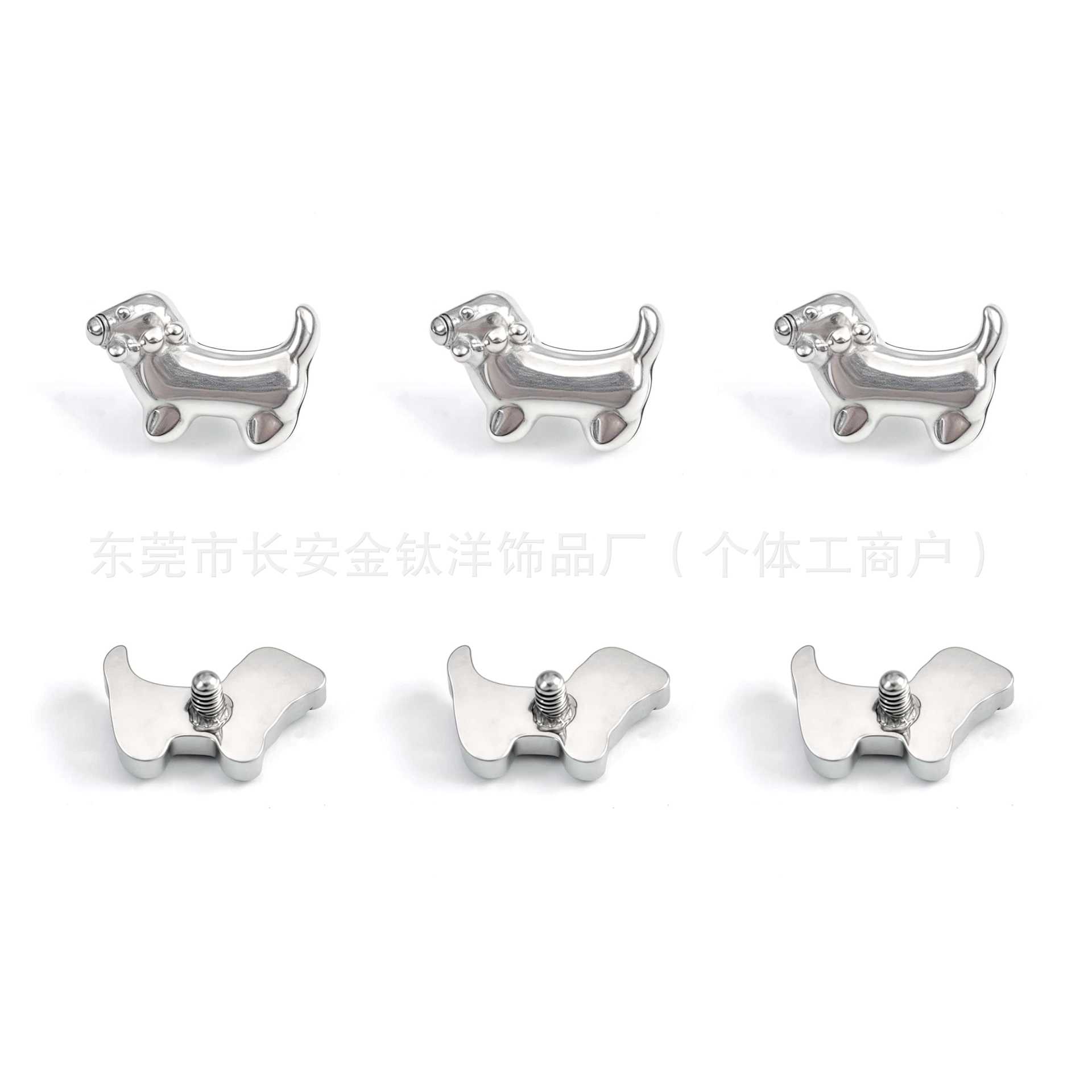 F136 Titanium Internal Thread Animal Ear Studs Lip Studs Nose Studs G23 Titanium Alloy Body Piercing Jewelry Ear Cartilage Studs - Image 5