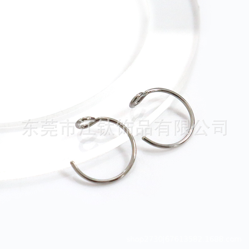 G23 Titanium Nose Stud Lip Ring Fishhook Ring Hollow Nose Ring ASTM F136 Body Piercing Jewelry - Image 4