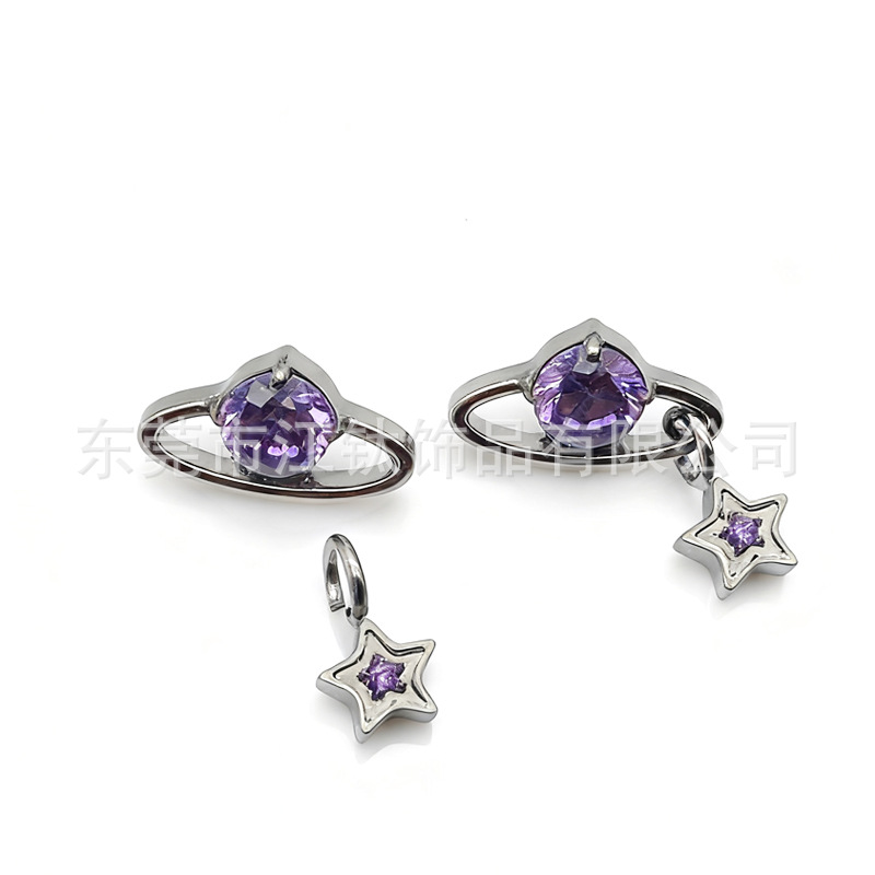 G23 Titanium Alloy Planet Orbit Earring with Zircon for Cartilage Piercing - Image 5