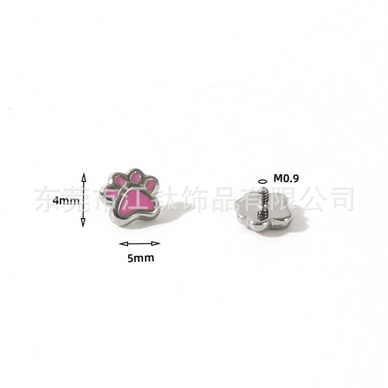 G23 Titanium Ear Bone Nail Oil Cat Claw Cross-Border Hot Body Piercing Ear Jewelry - Image 3