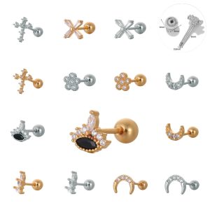 18K Gold Plated Plum Blossom Navel Ring - Sweet Exquisite Micro Zircon Belly Button Piercing Jewelry