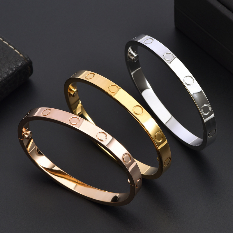 Kajia 10 Diamond Titanium Steel Bracelet Couple Baby's Breath 18K Rose Gold Titanium Steel Bracelet Jewelry Direct Sale - Image 4