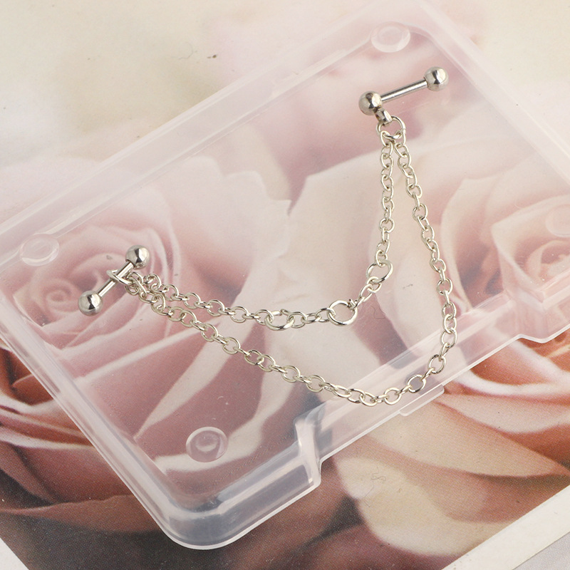 Star Moon 316L Surgical Steel Ear Bone Piercing Stud - Rose Gold - Freshly Released - Image 3