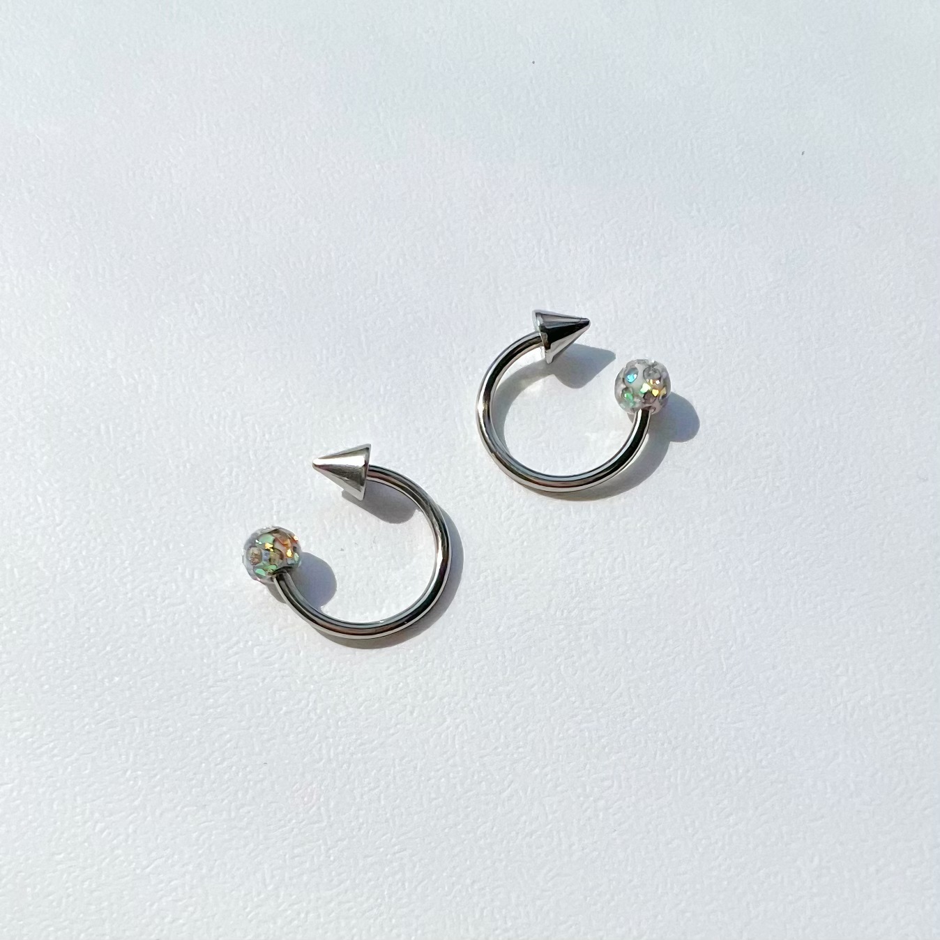 12mm Lip Ring Hoop 1.2mm Thick Stainless Steel Ball Closure Sweet Cool Style AB Color Glow Lip Piercing Jewelry - Image 3