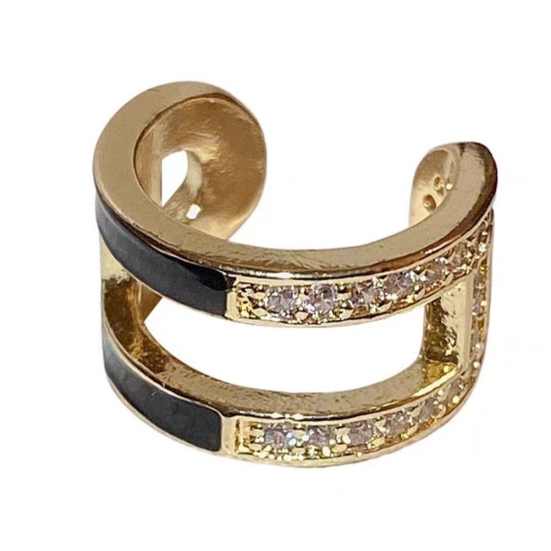 TikTok Style Exquisite Small High-End Zircon H Earrings for Women Fashion Niche Design Temperament Earrings - Image 5