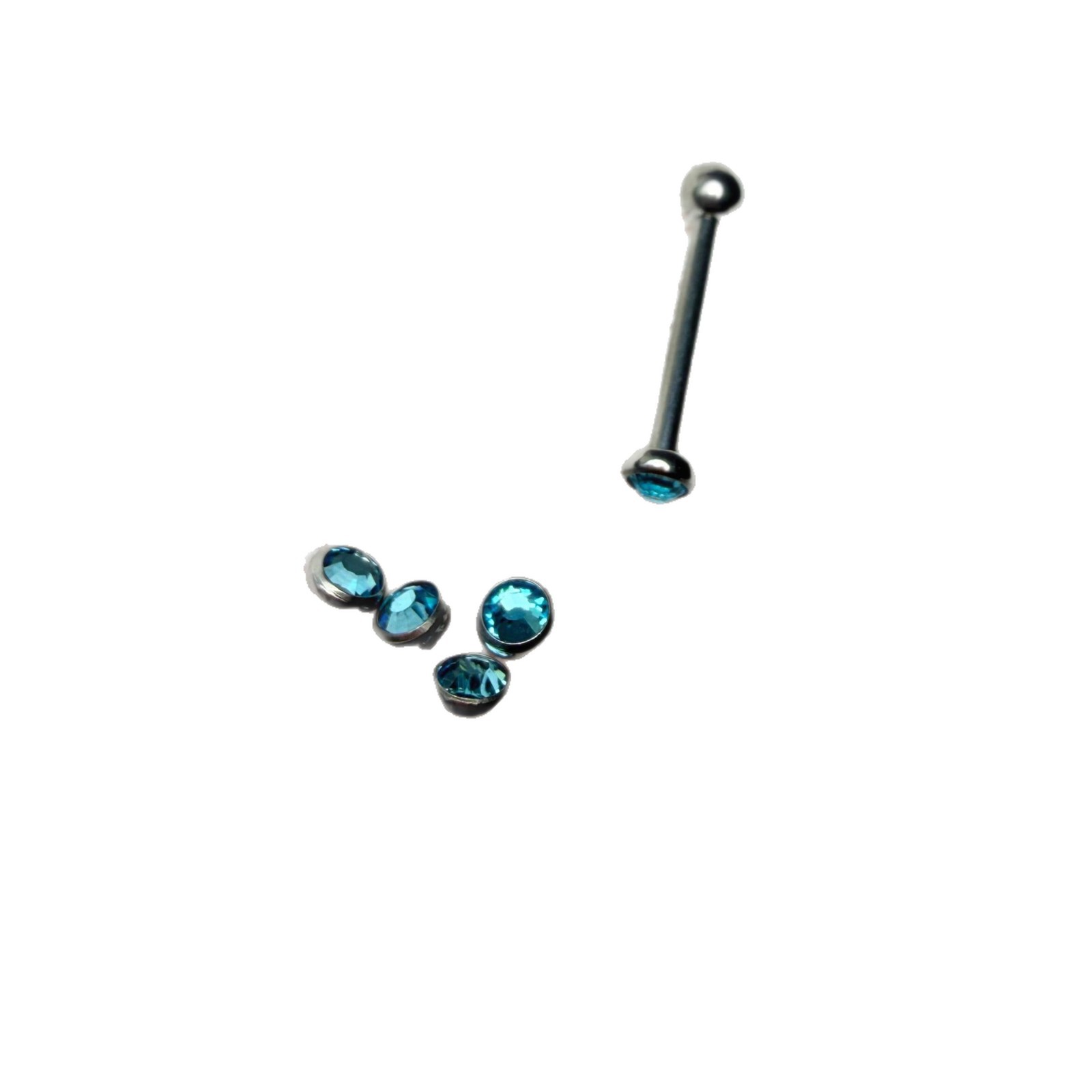 Satan's Child Mini 4mm Small Diamond F136 Titanium Alloy Tongue Piercing 14g Internal Thread, Long or Short Shank, Non-Abrasive - Image 5