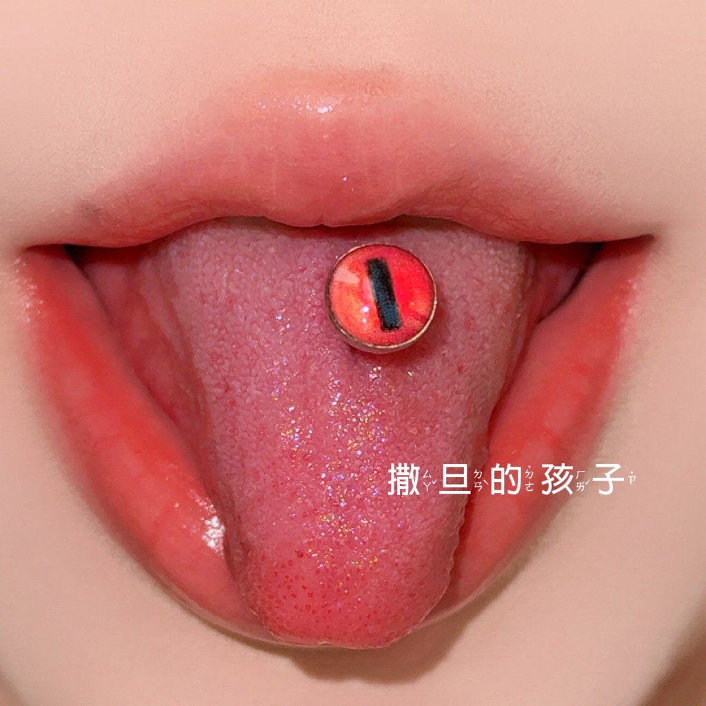 Titanium Steel Blue Tongue Barbell 12mm Bar Length 1.6mm Gauge External Thread Tongue Ring for Oral Piercing - Image 5
