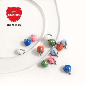 F136 Lip Nail Opal 3/4/5mm Three-claw Ball Opal Ball G23 Titanium Piercing Jewelry Accessories Tongue Nail Ear Bone Nail