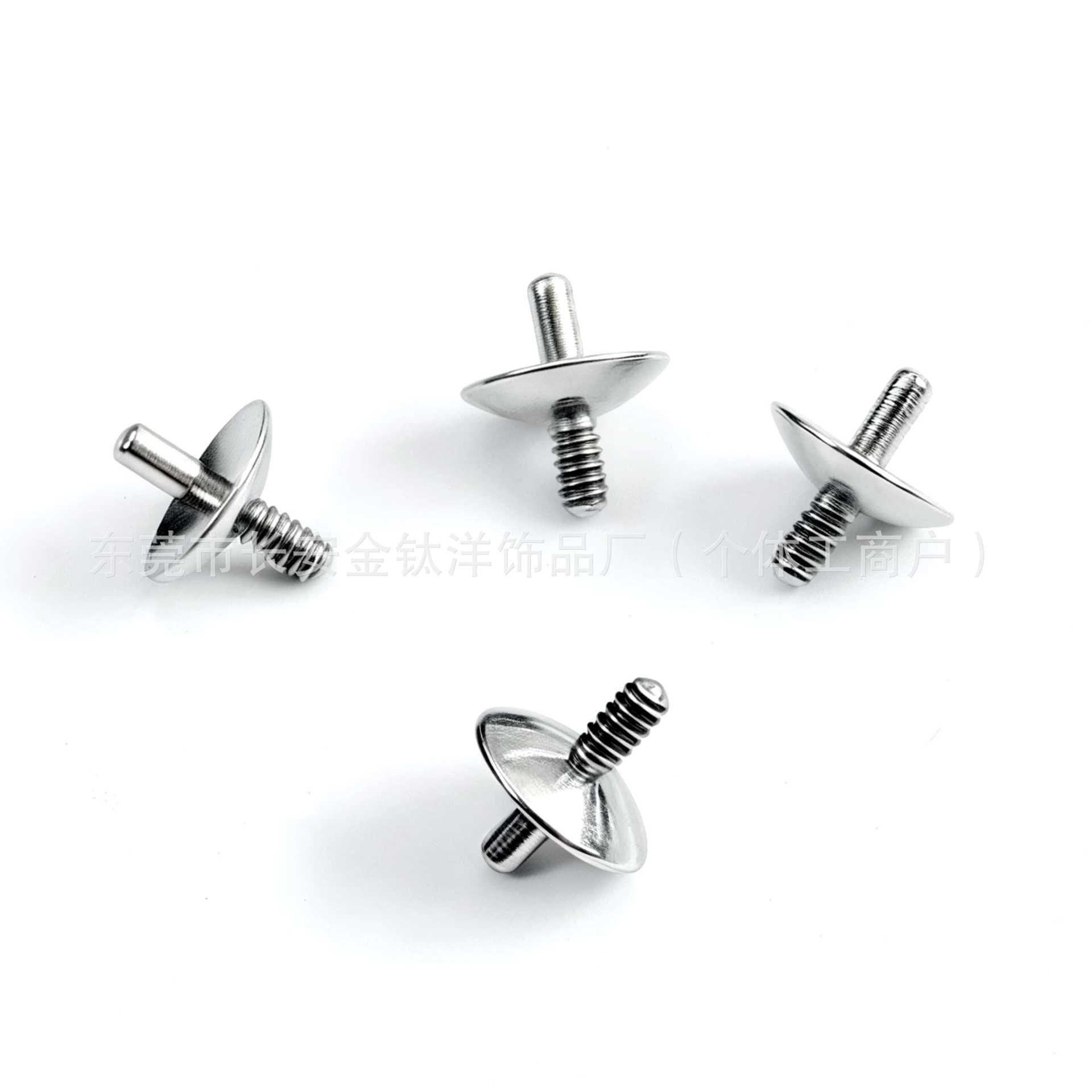 F136 Titanium Pearl Seat DIY Bowl Needle Support Earrings Ear Stud G23 Titanium Alloy Body Piercing Jewelry - Image 2