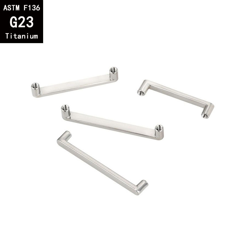 G23 Titanium Internal Thread Right Angle Nail Base F136 Titanium Alloy Nail Clavicle Nail Double-Ended Implant Body Piercing Nail - Image 4