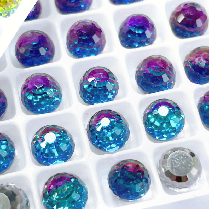 G23 Titanium Alloy Gradient Flashing Light Bouncy Ball Lip Nail Earrings Titanium Piercing Replacement Head Jewelry - Image 3