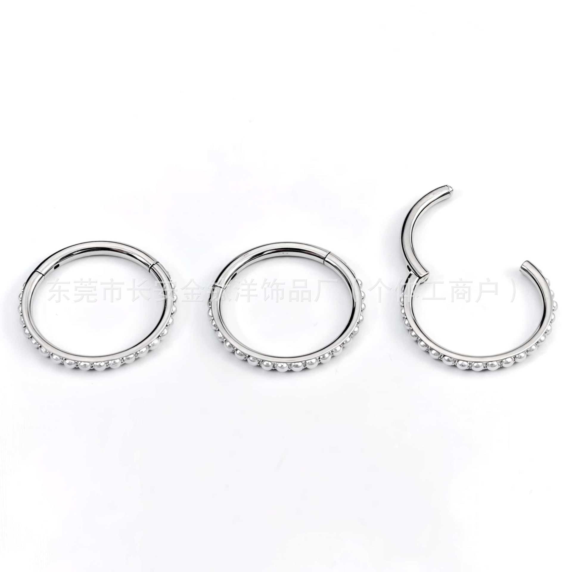 F136 Titanium Small Round Bead Closed Ring Pinless Hoop Earrings Nose Ring Seamless Ring G23 Titanium Alloy Body Piercing Jewelry - Image 2