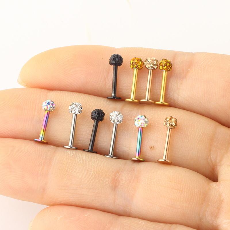 Rose Gold Leaf Diamond Ball Stud Ear Bone Nail Cold Wind Ear Nail Piercing Jewelry - Image 5