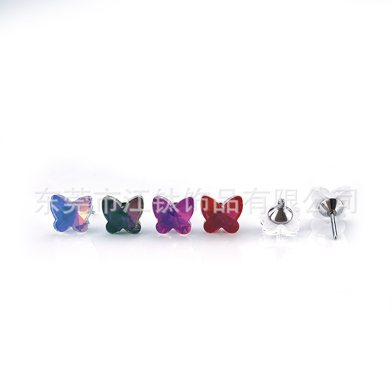 G23 Titanium Alloy Ear Bone Butterfly Stud - High Quality Body Piercing Jewelry for Cartilage - Image 5