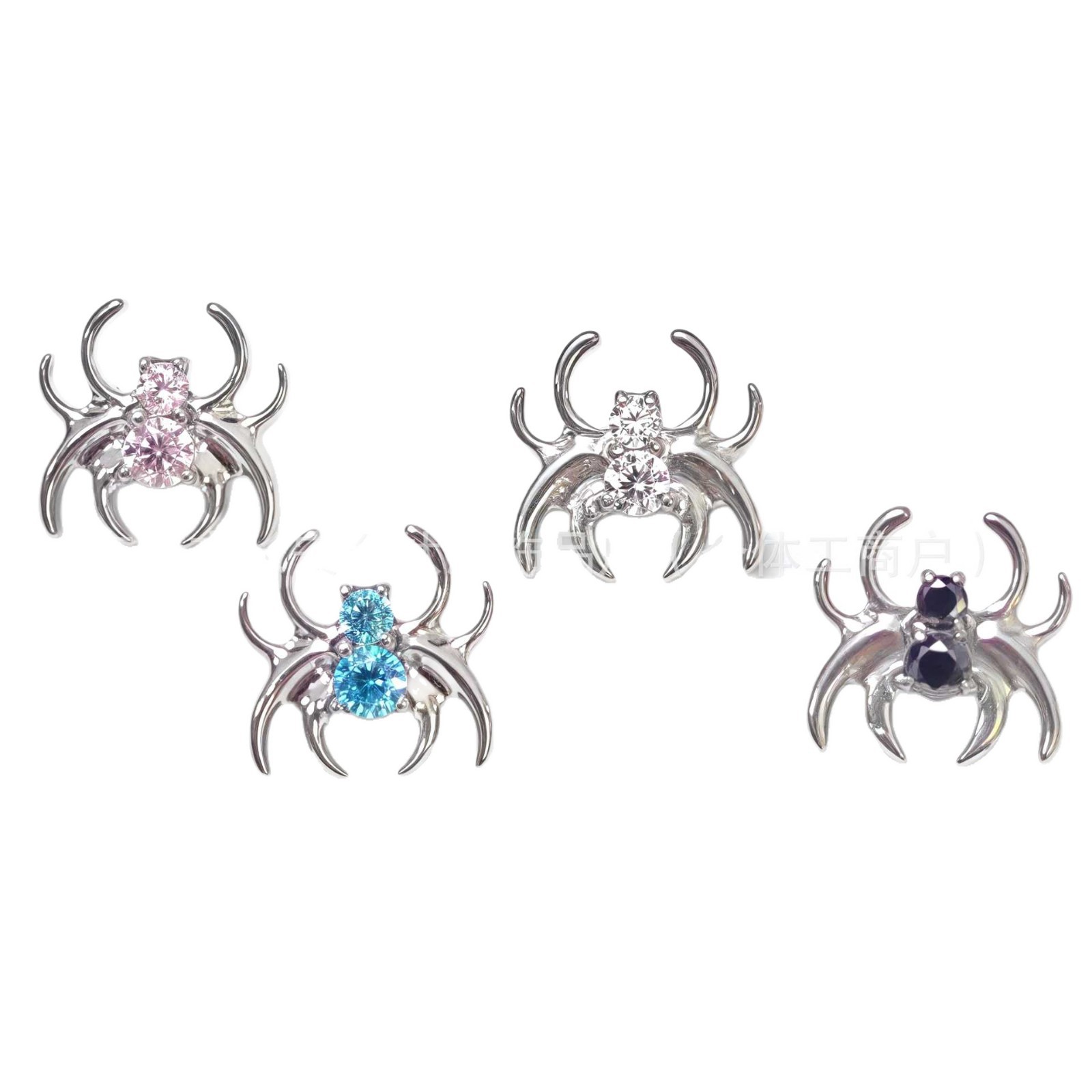F136 Titanium Spider Inlaid 5A Zircon Marquise Stud Earrings Ear Bone Studs G23 Titanium Alloy Piercing Jewelry Cochlear Studs - Image 5