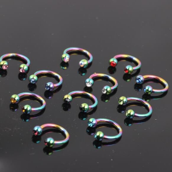 Stainless Steel Color CBR Nose Nail Nose Ring Earring Universal Piercing Jewelry Wholesale - Image 5