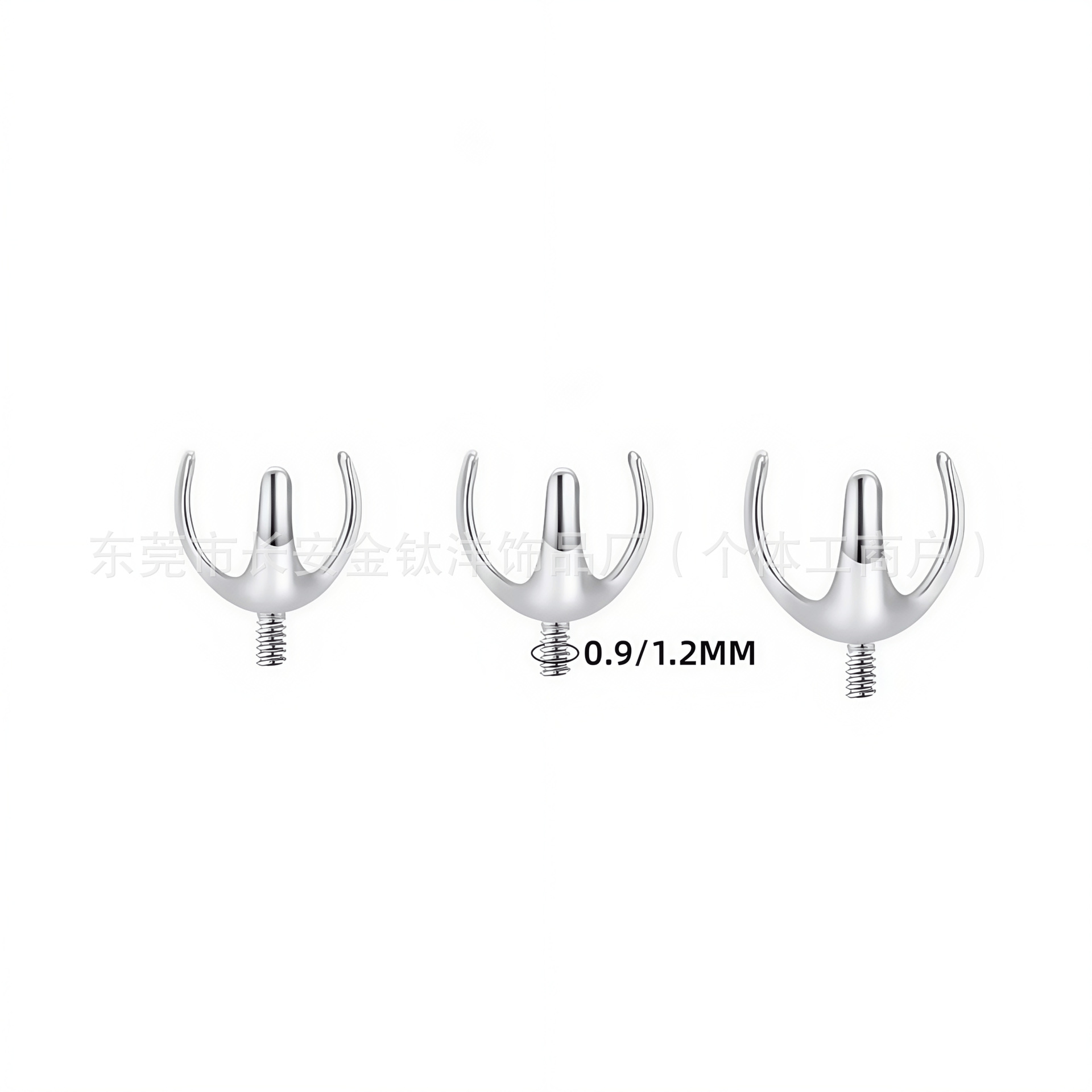 F136 Titanium Three-Claw Opal Ball Holder DIY Claw Holder Piercing Jewelry - Image 2