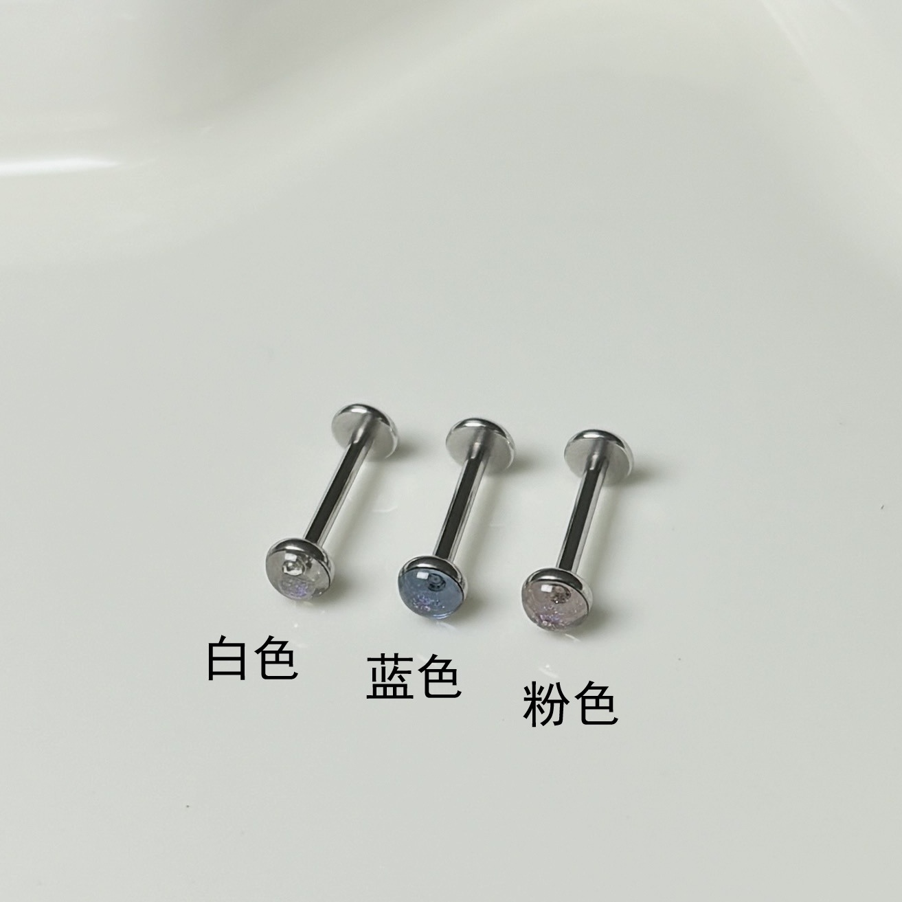 Small Bulb Transparent Lip Nail Inner Tooth Internal Thread Straight Nail Lip Ring Design Niche Hot Girl Piercing Jewelry - Image 4