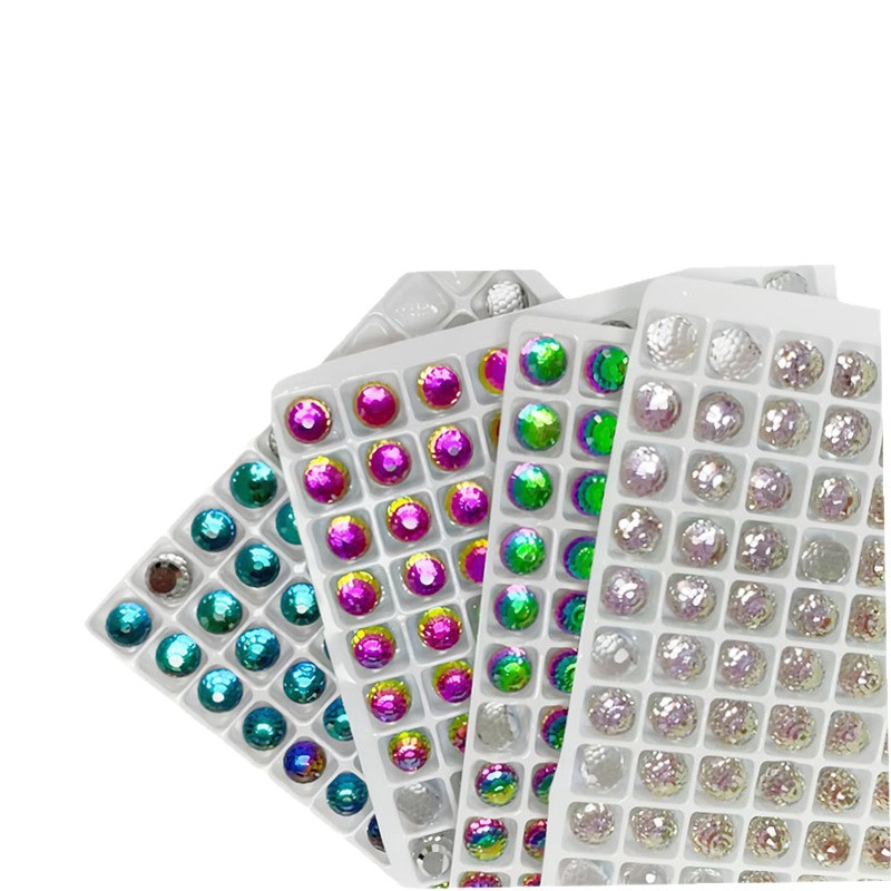 G23 Titanium Alloy Gradient Flashing Light Bouncy Ball Lip Nail Earrings Titanium Piercing Replacement Head Jewelry - Image 5