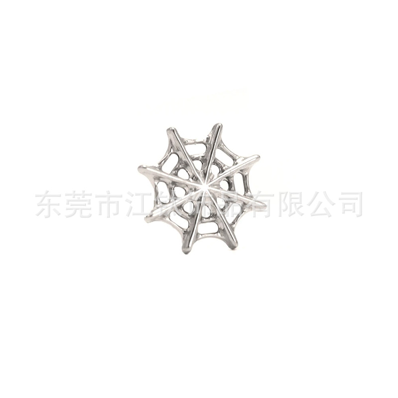 ASTM F-136 Titanium Flat Bottom Hollow Spider Web Ear Nail Labret Stud Cartilage Piercing Jewelry - Image 5