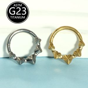 G23 Titanium Alloy Heart Nose Ring Earrings for Body Piercing - Fashion Niche Jewelry