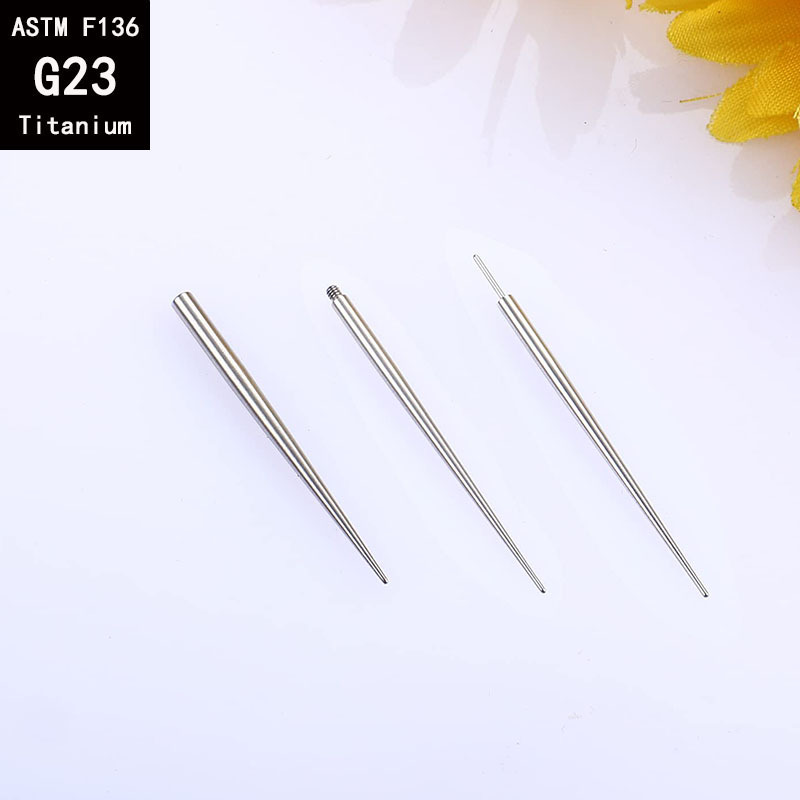 G23 Titanium Guide Needle Internal External Thread Straight Plug-In Piercing Tool F136 Alloy Rod - Image 3