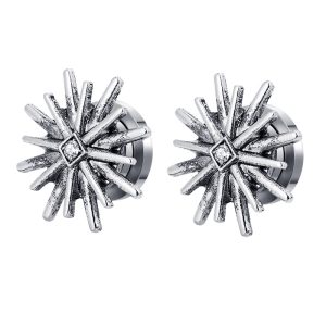 2022 Summer Stainless Steel Punk Heart-Shaped Ear Expander Plug Ear Piercing Jewelry
