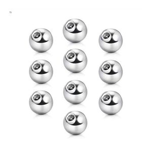 1.2mm Thread Stainless Steel Ball Replacement Parts for 1.6mm Horseshoe Ring Lip Nail Body Piercing Jewelry