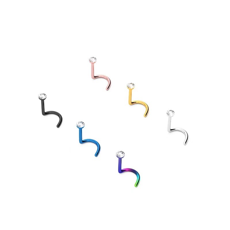 G23 Titanium 5 Word 7 Word S Rod L Rod Nose Nose Nail Supply Titanium Alloy Piercing Jewelry - Image 4