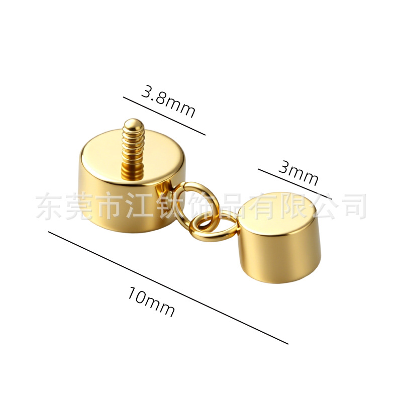 G23 Titanium Ear Stud Pendant with 5A Zircon Inlay, Cartilage Ear Bone Stud Body Piercing Jewelry - Image 2