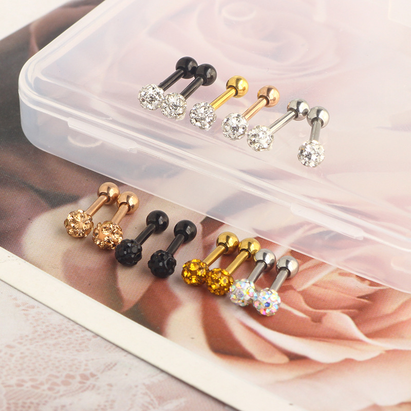 Stainless Steel Star Zircon Earrings Light Luxury Niche Design for Women Men - Image 4