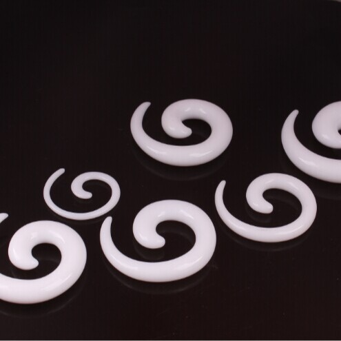 Acrylic White Snail Ear Expander Ear Plug Piercing Jewelry Wholesale - Image 3