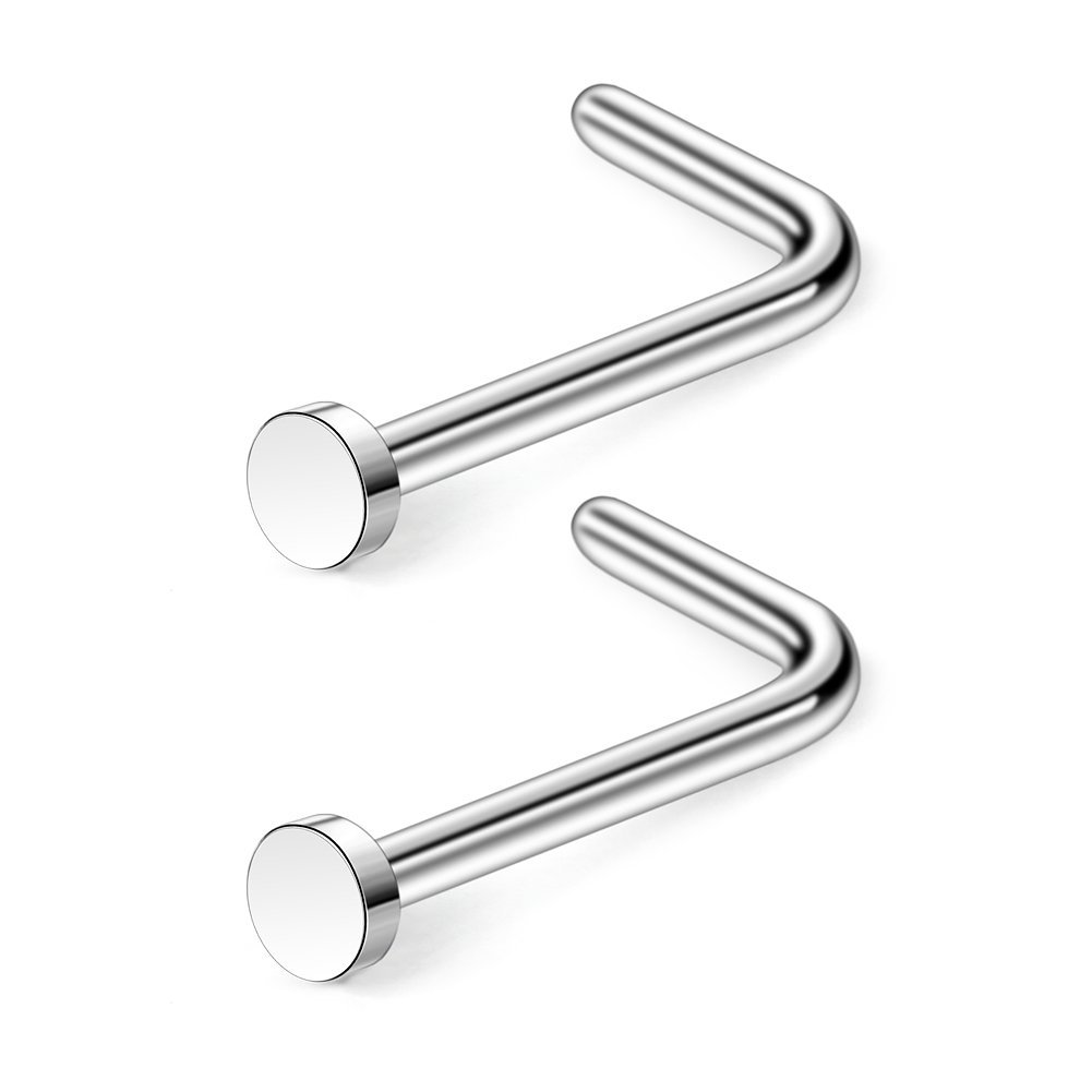 G23 Titanium Nose Nail Round Cake 5mm-7mm S/L Rod Nose Stud Piercing Jewelry - Image 5