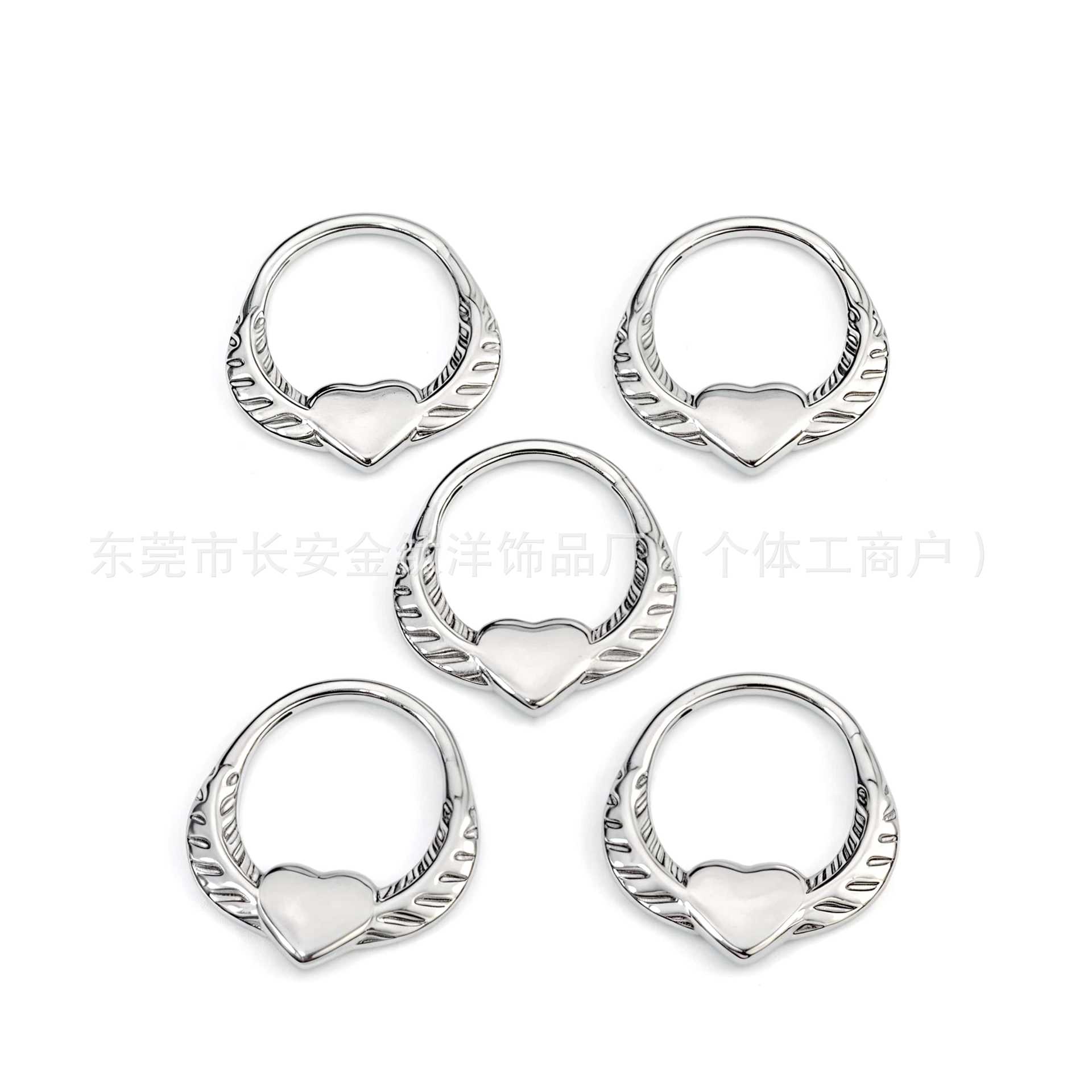 F136 Titanium Heart Wings Pinless Hoop Earrings Nose Ring Seamless Ring G23 Titanium Piercing Jewelry - Image 5