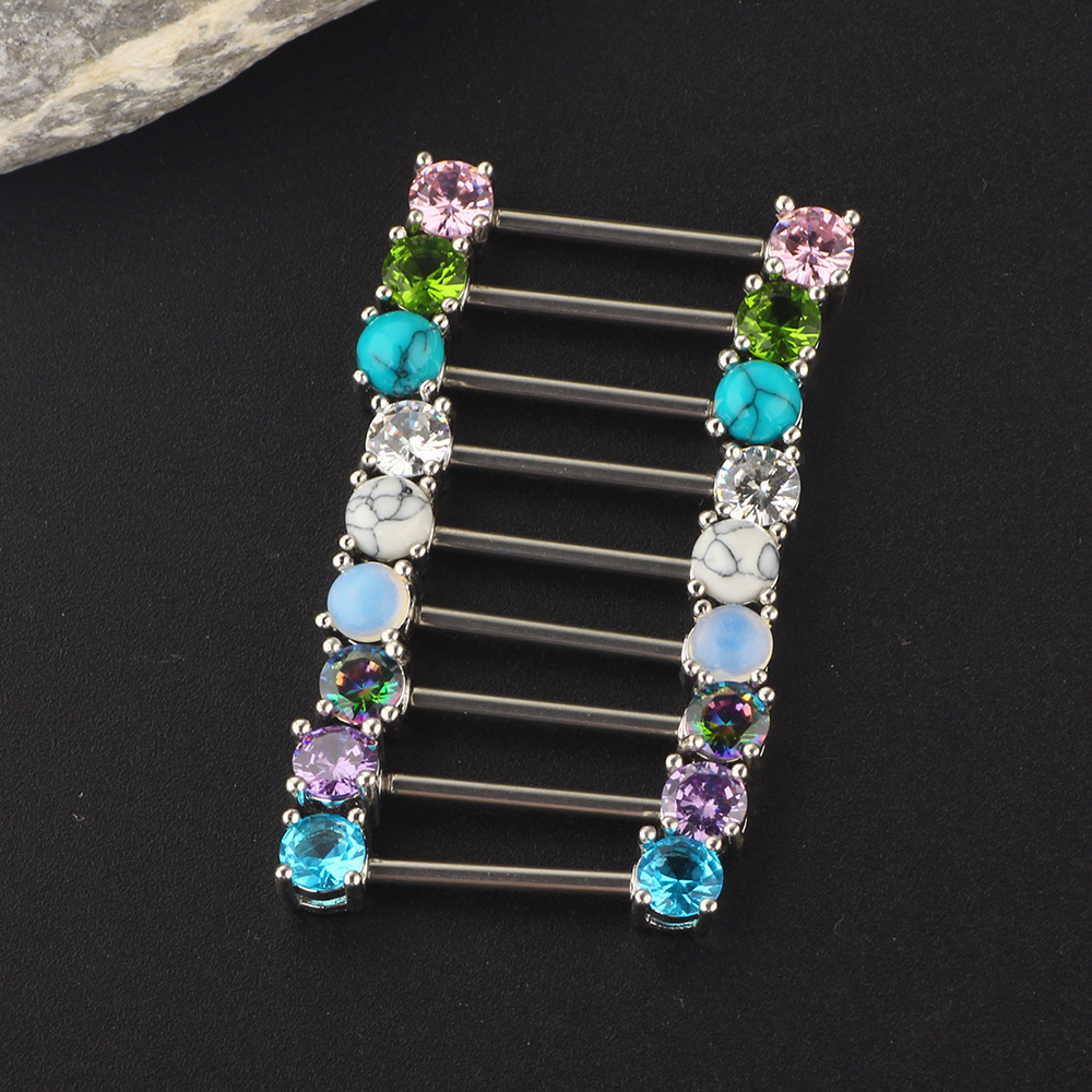 Gold Nipple Rings 16mm Stainless Steel Breast Nails Body Piercing Earrings Geometric Style - Image 2