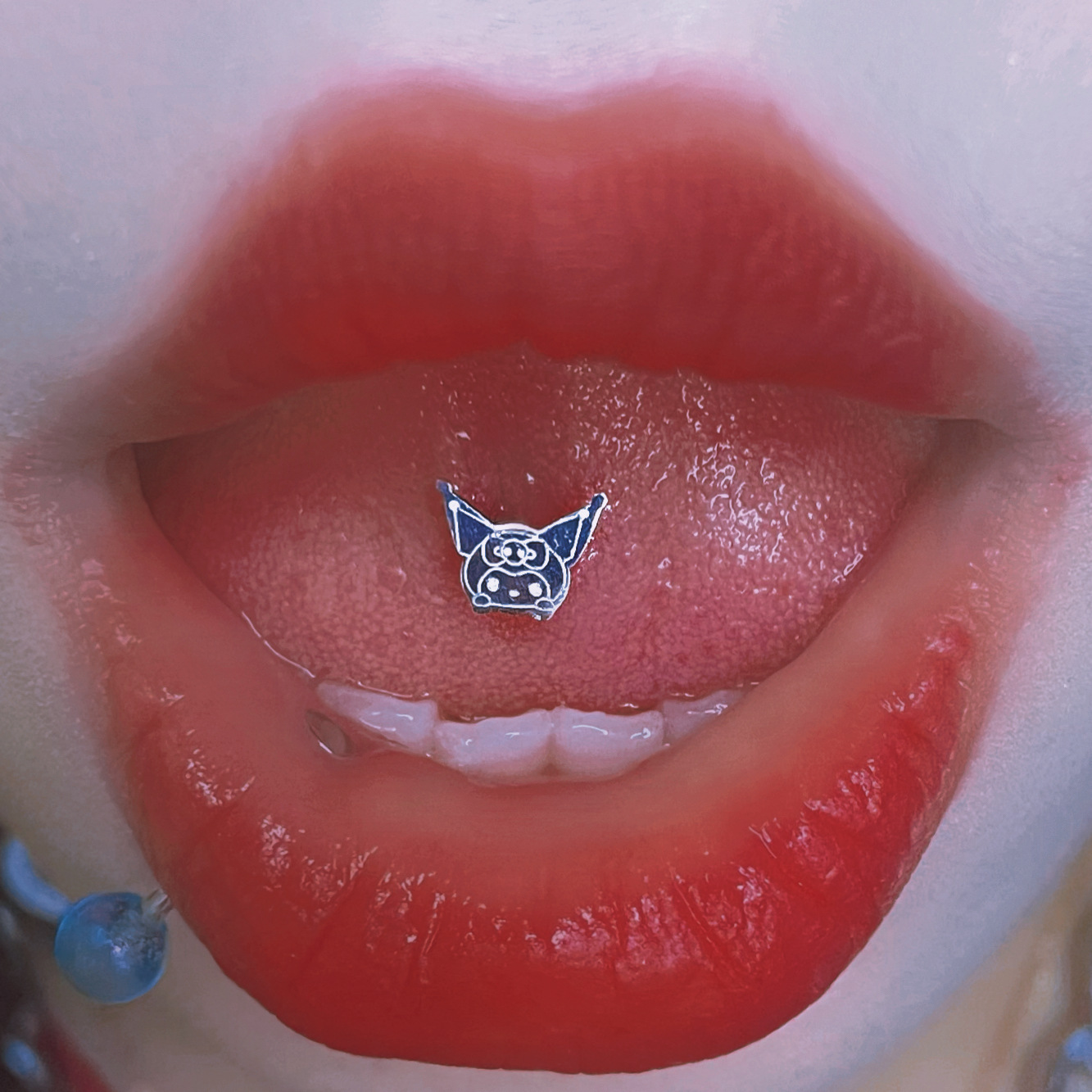 Sanrio Kuromi Melody Jade GUI Dog 12mm 1.6mm Tongue Barbell 316L Surgical Steel Cartoon Tongue Ring Piercing Jewelry - Image 2