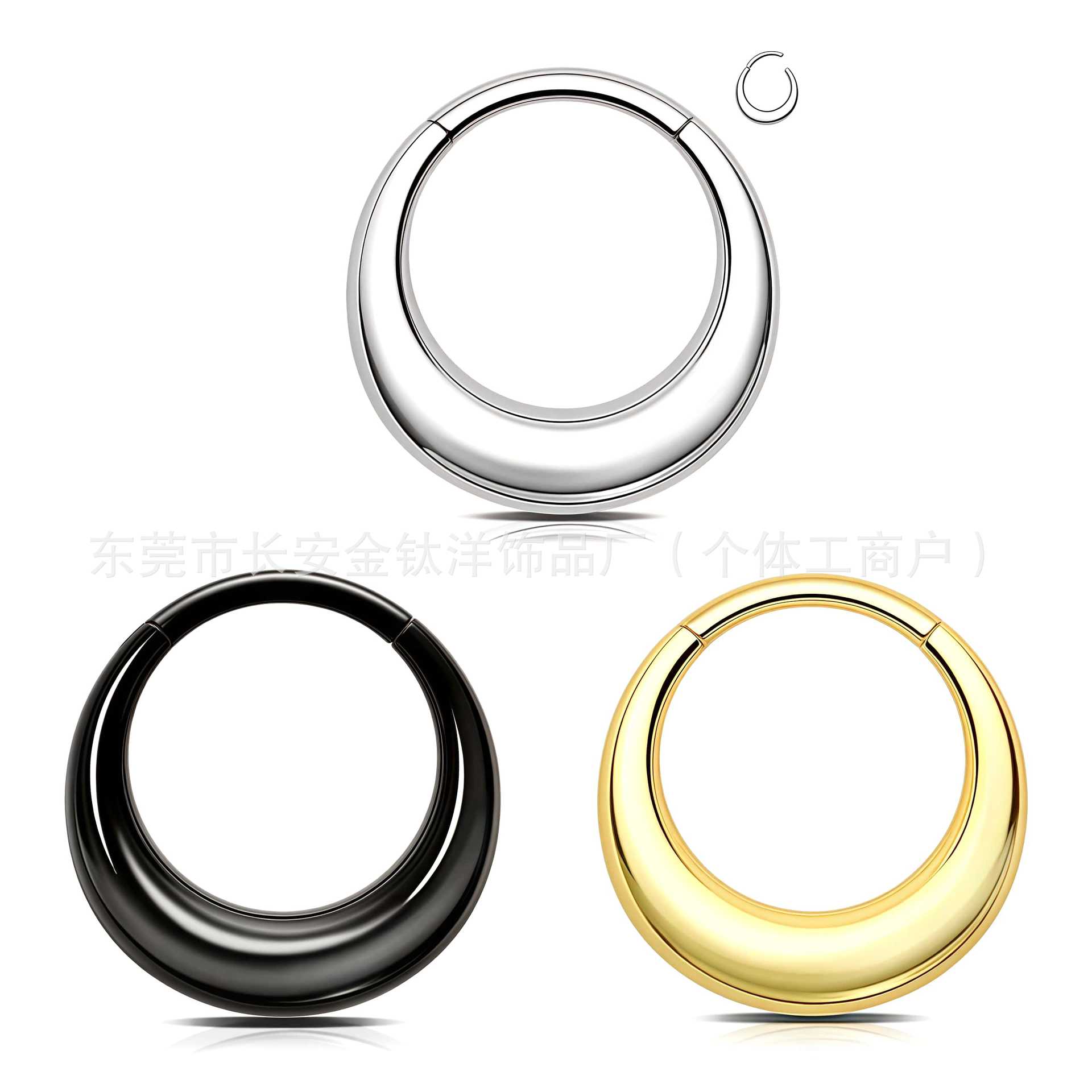 F136 Titanium Smooth Ear Buckle Closed Ring Nose Ring Earrings Universal Ring Body Piercing Jewelry - Image 5