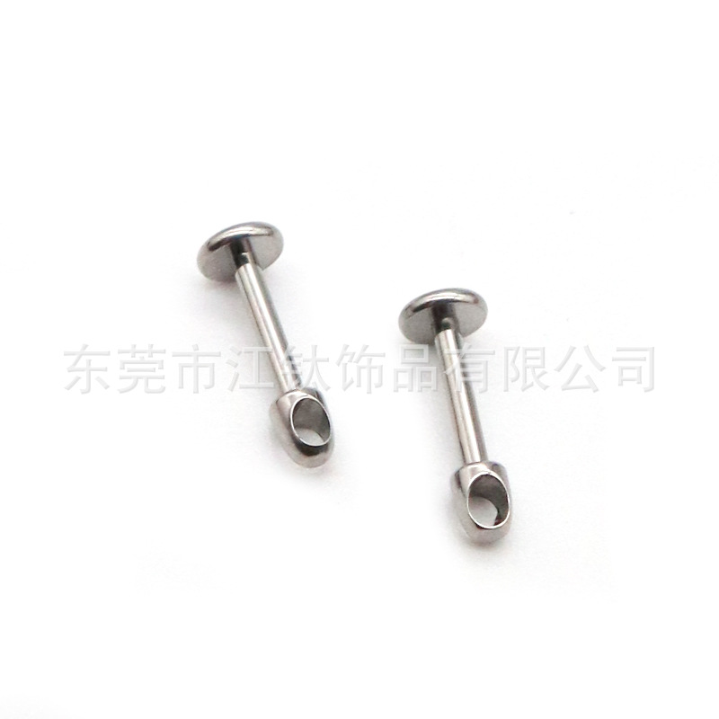 G23 Titanium ASTM F136 Labret Stud Earring Cartilage Bullet Pendant DIY Body Piercing Jewelry Lip Nail - Image 3