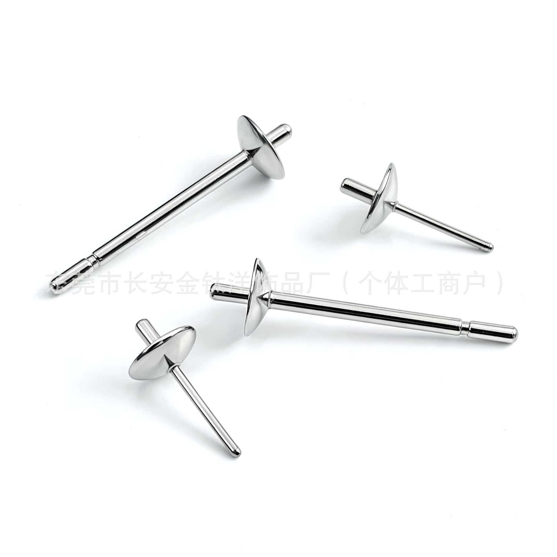F136 Titanium Pearl Seat DIY Bowl Needle Support Earrings Ear Stud G23 Titanium Alloy Body Piercing Jewelry - Image 4