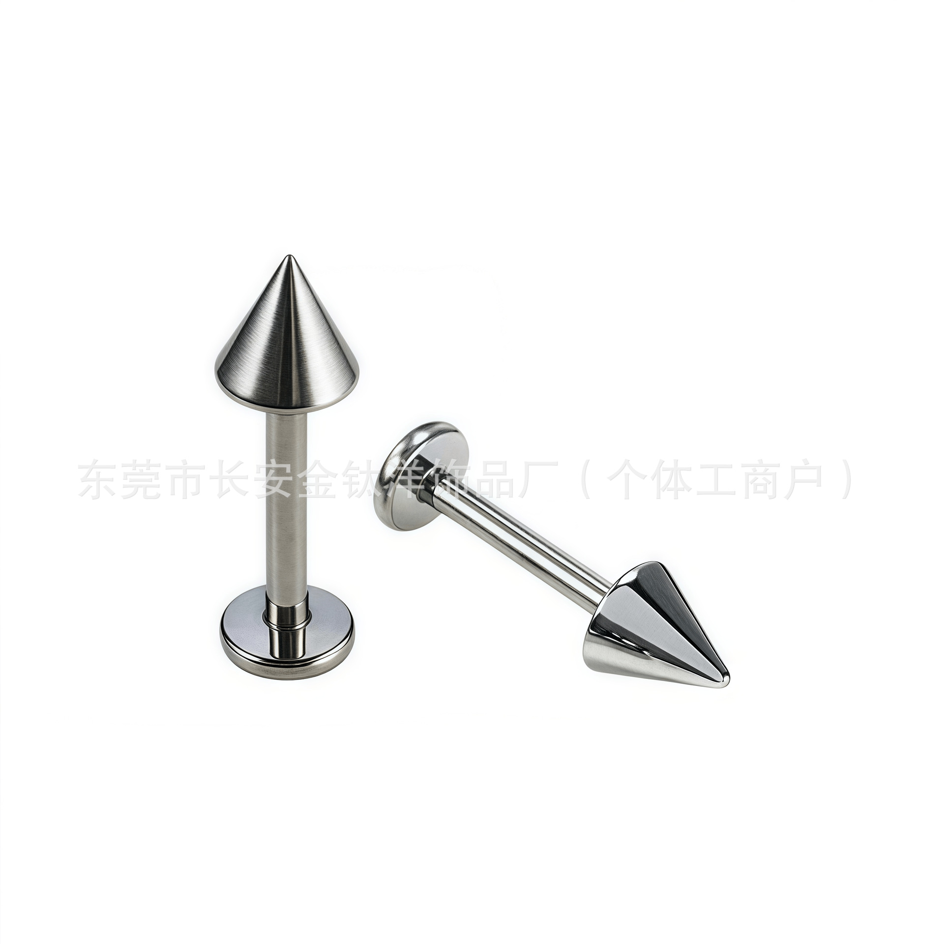 G23 Titanium External Thread Cone Ball Round Cake Tongue Nail Lip Ear Bone Nail - 1.2x16mm Ti Alloy Body Piercing Jewelry - Image 3