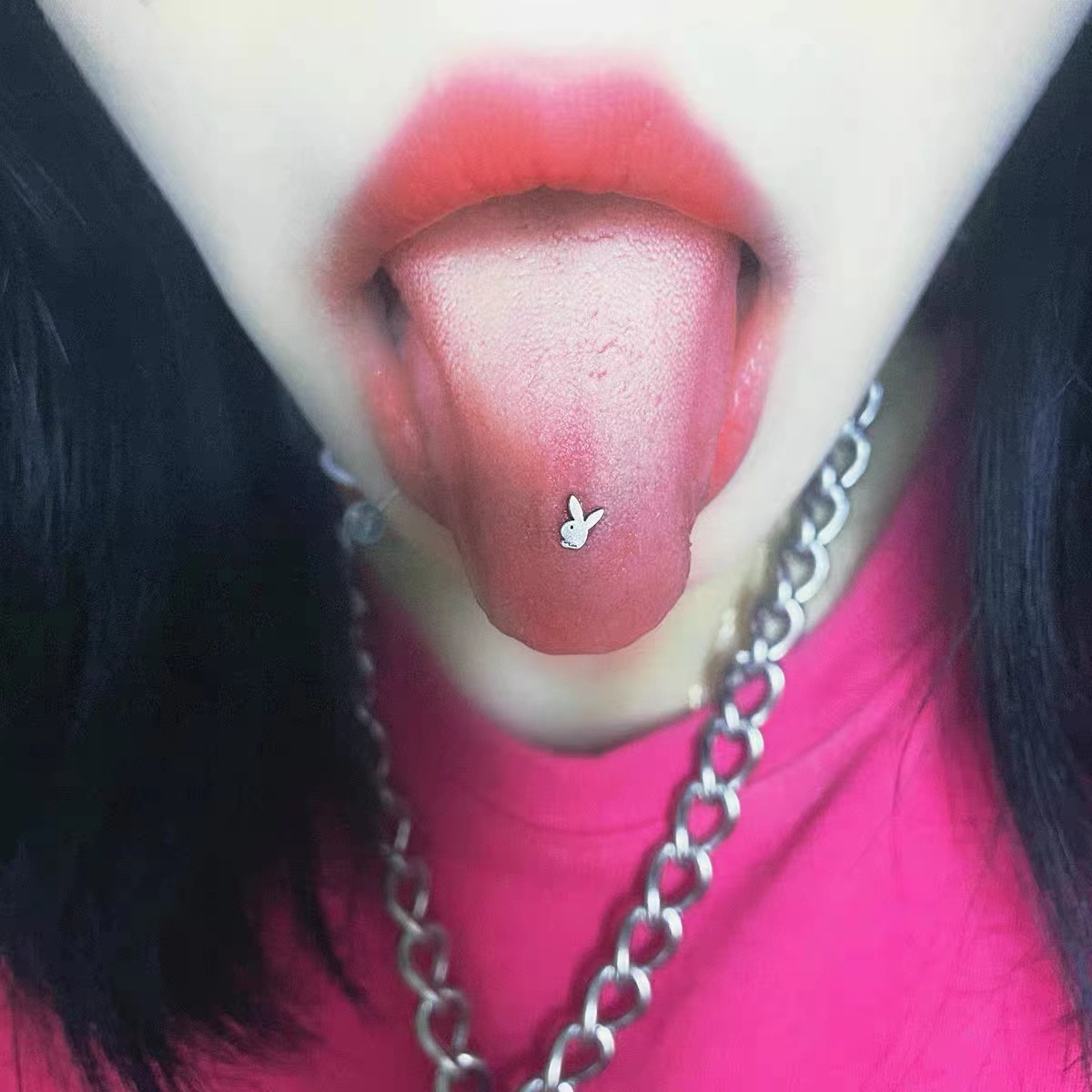 Tongue Nail Tongue Ring Short Rod Nail Piercing Jewelry - 316L Surgical Steel, 12mm Length, 1.6mm Thickness - Image 2