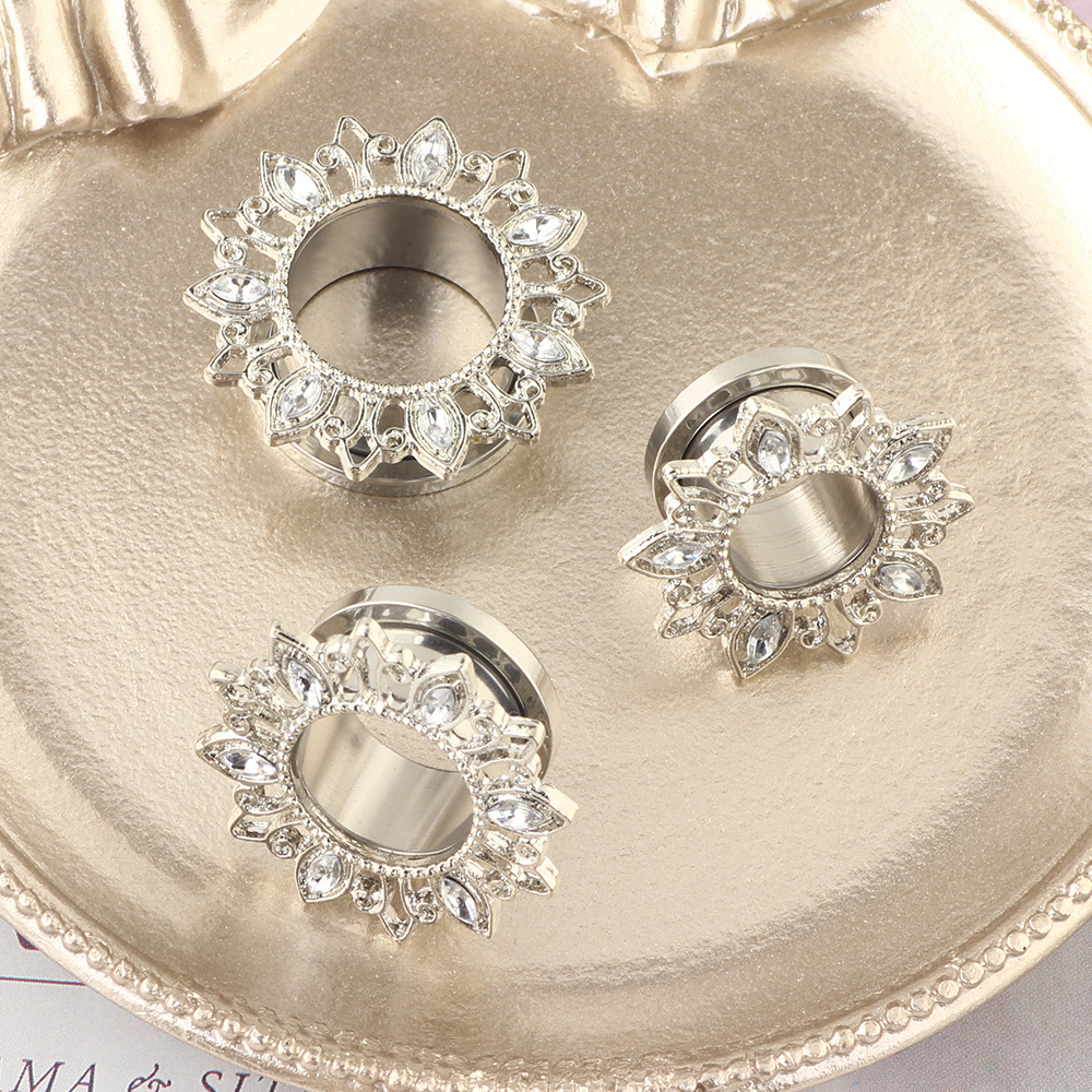 Silver Rose Gold Sun Stainless Steel Auricle Ear Amplifier Jewelry Human Puncture Ear Expander - Image 4
