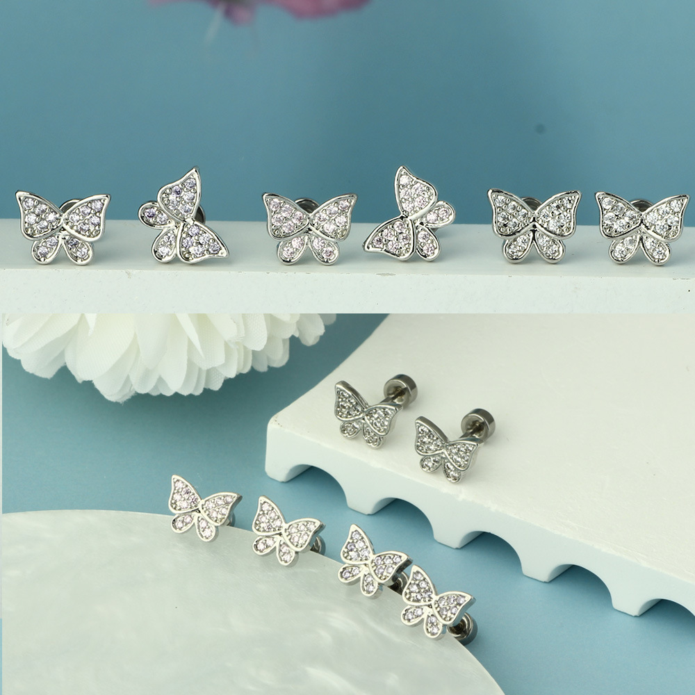 Screw Double Head Screw Ear Nail Cartilage Earrings Lip Nail Puncture Jewelry Ear Nail in Stock - Image 3