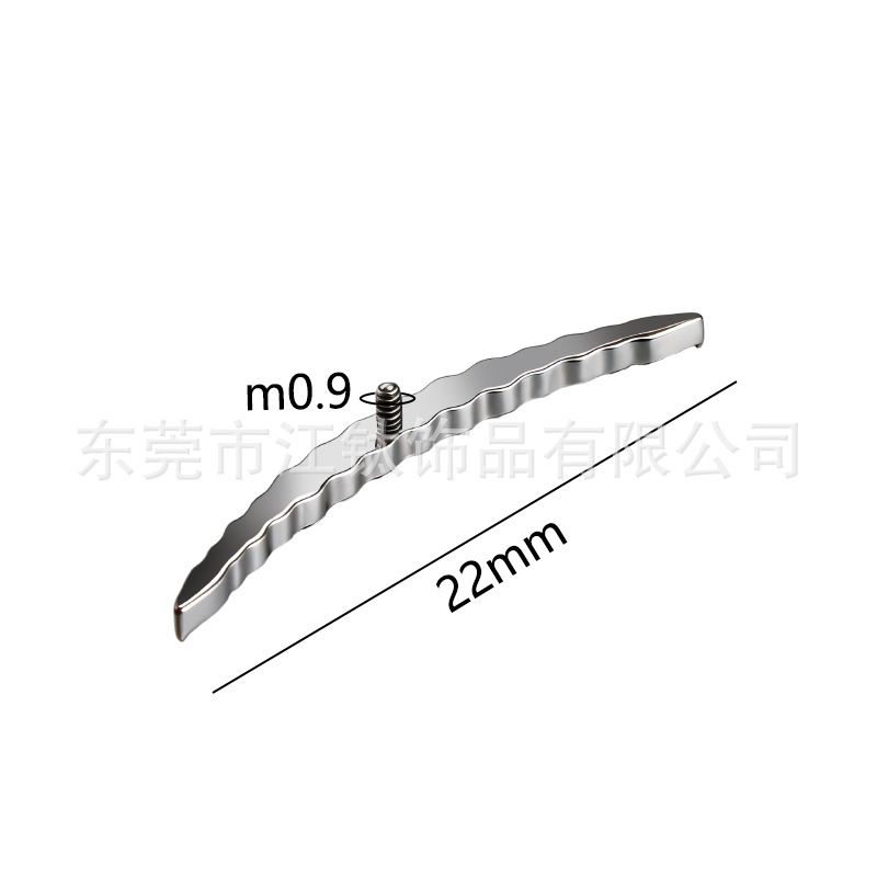 G23 Titanium Alloy Crescent Moon Leaf-Shaped Zircon Ear Stud Cartilage Piercing Jewelry - Image 2