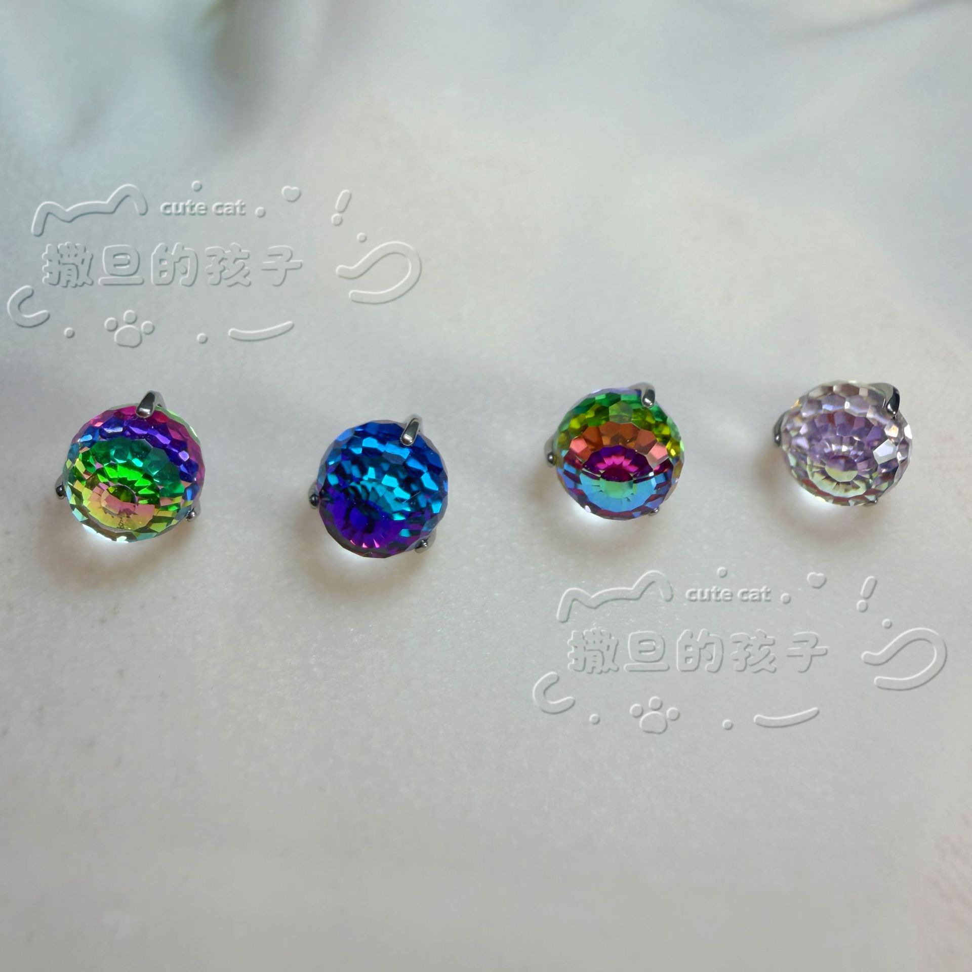 Satan's Child Miss Fu F136 Titanium Tongue Piercing Ball Tongue Ring - Gradient Red, 16mm Bar, Sparkling - Image 2