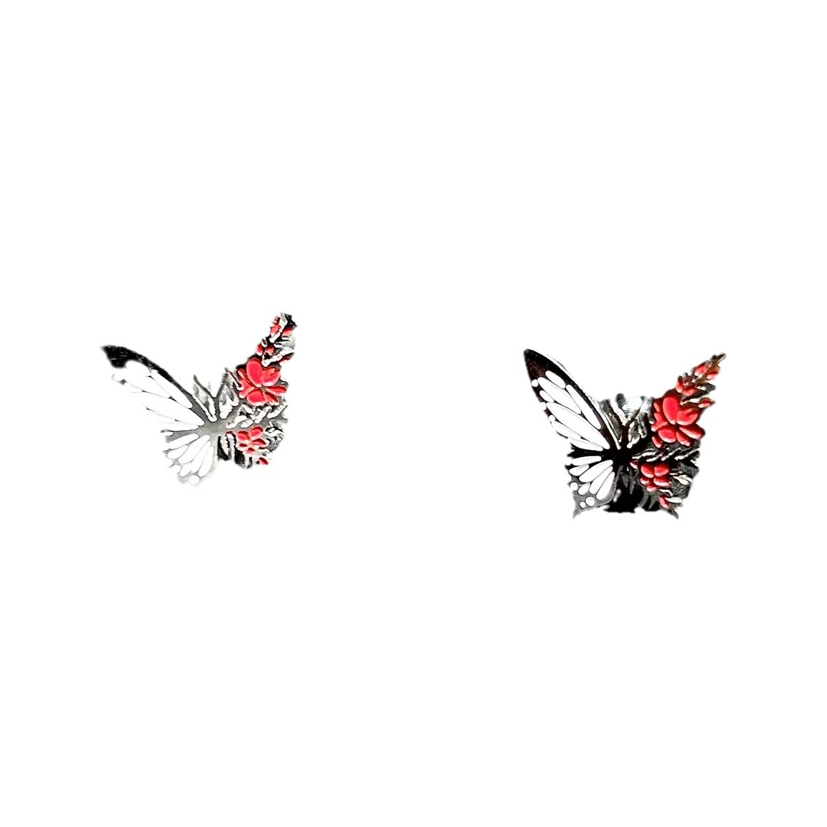 Rebirth Butterfly Ear Bone Stud Titanium Steel Screw Ball Earring - Cold Wind Earth Waste Style - Image 5