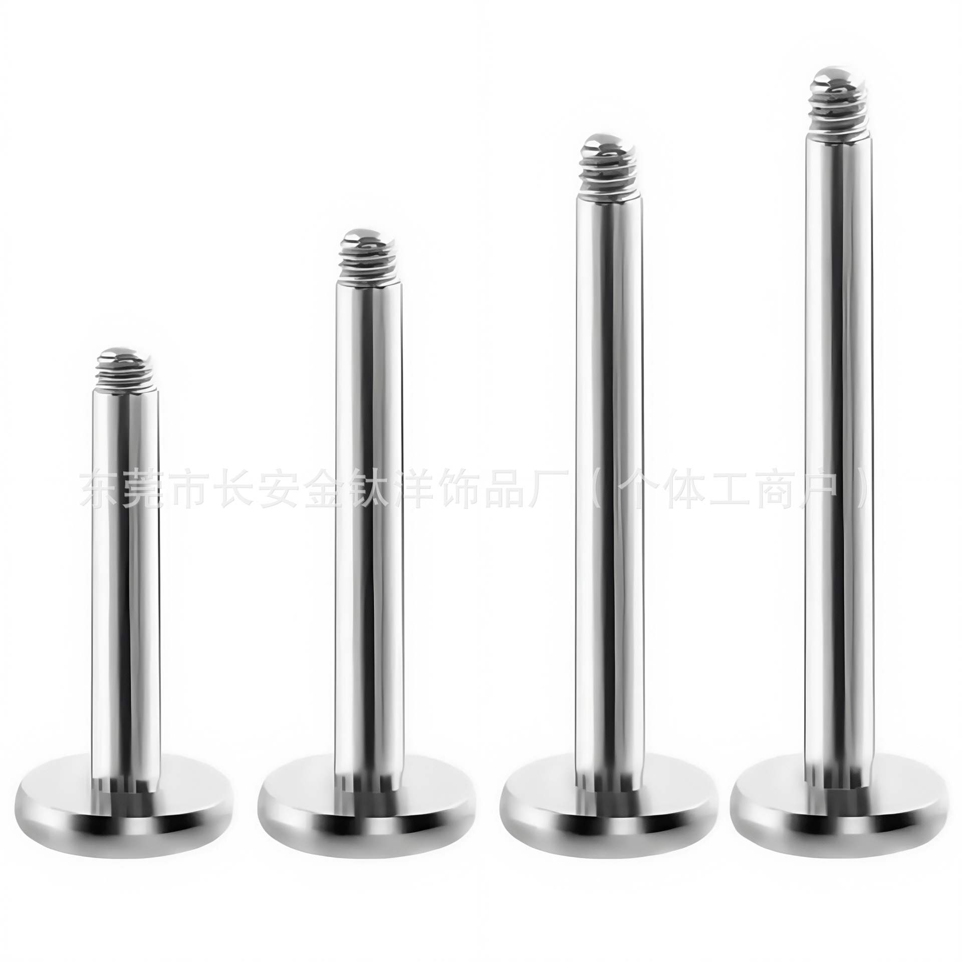 G23 Titanium 1.0mm/1.2mm External Thread Flat Bottom Lip Ring Tongue Barbell Ear Bone Nail Piercing Jewelry - Image 3