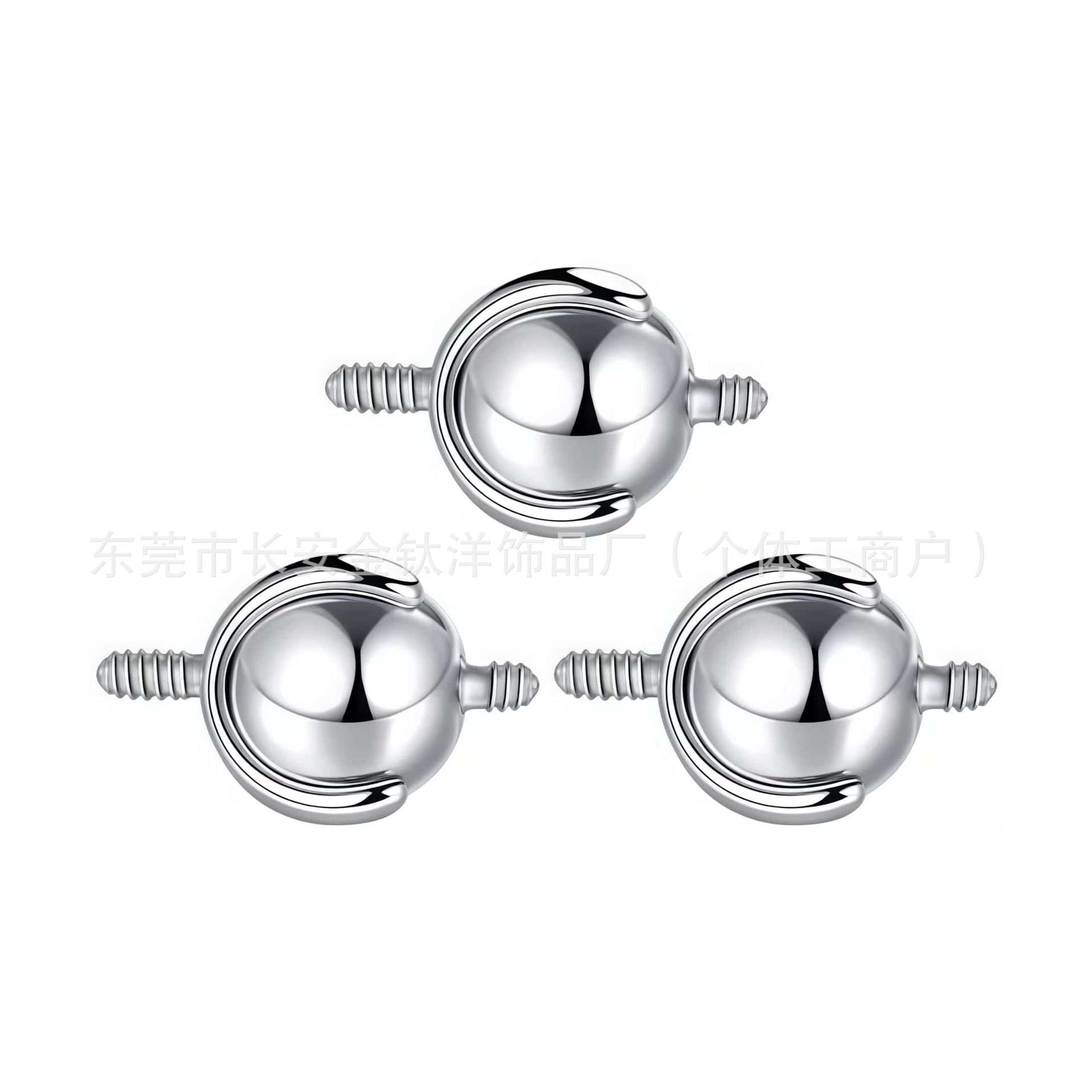 F136 Titanium Alloy Two-Way Movable Transfer Ball Ear Bone Nail Structure Ball Ear Bridge Double-Ended Connection Piercing Jewelry - Image 5