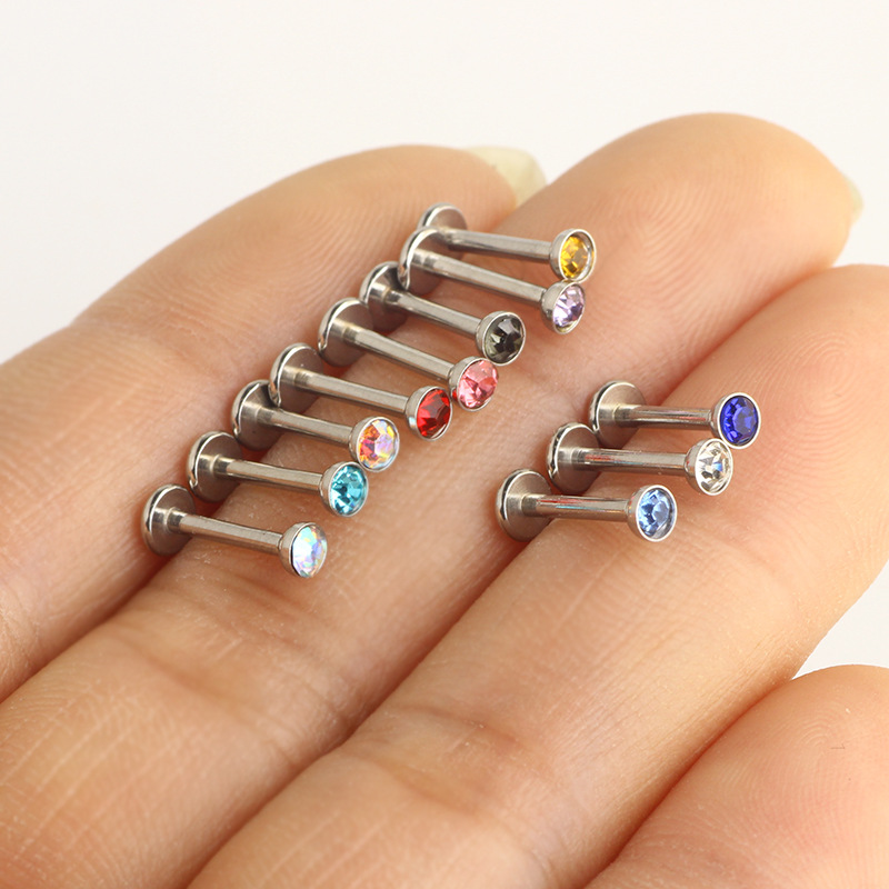 Stainless Steel Inner Teeth 3mm Lip Nail Labret Stud Screw Ear Bone Jewelry Accessories Diy New Earrings - Image 2